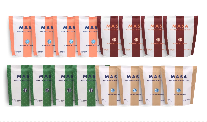 Variety 16-pack: sixteen bags of MASA tortilla chips in assorted flavors