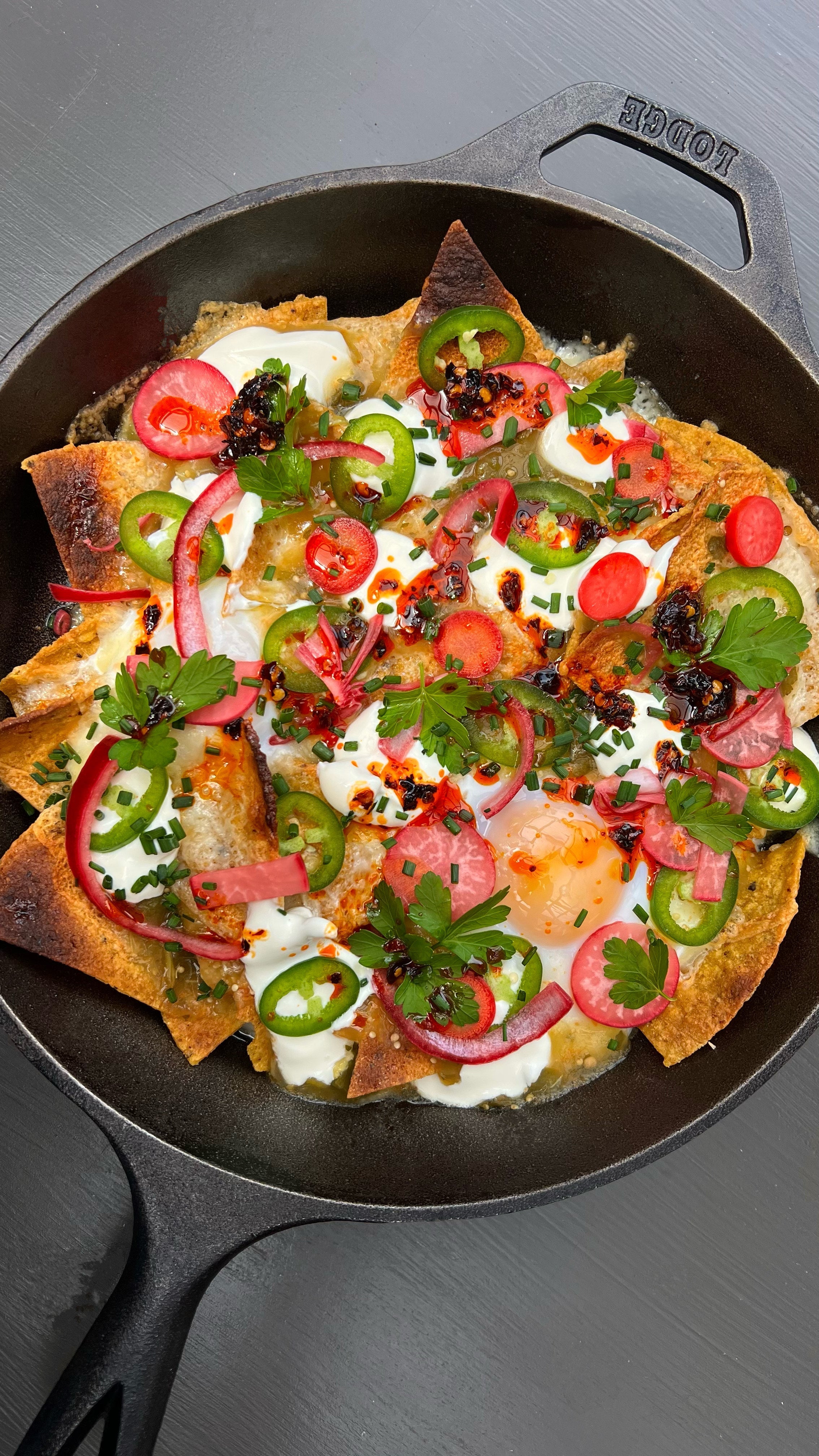 Skillet Chilaquiles Nacho Hybrid