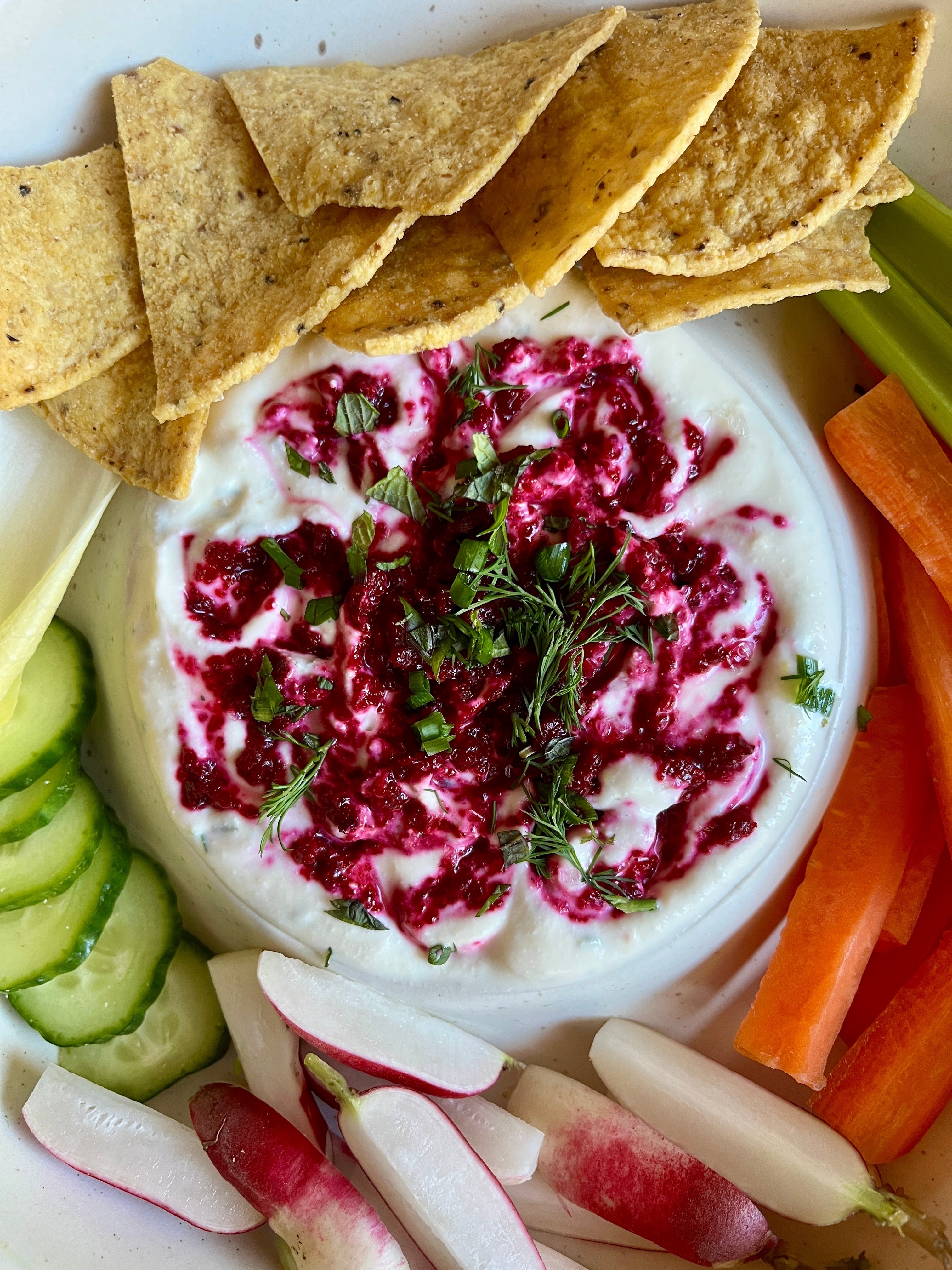 Roasted Beet Whipped Ricotta Dip