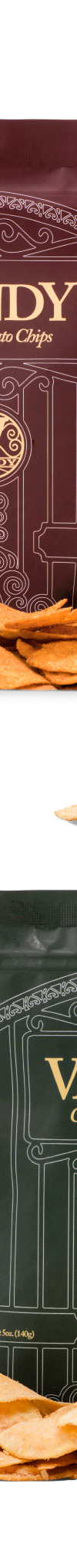 Four packages of Vandy Classic Potato Chips with chips spilling out on a white background